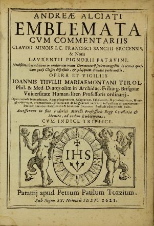  Camilli Camillo : Imprese illustri di diversi, coi discorsi [...], et con le figure intagliate in rame di Girolamo Porro [...]. Parte Prima (-Terza).  Girolamo Porro, Andrea Alciati, Claude Mignault  ( - 1606), Francisco Sanchez de las Brozas  (1523 - 1600), Lorenzo Pignoria  - Auction Books, Prints and Drawings - Libreria Antiquaria Gonnelli - Casa d'Aste - Gonnelli Casa d'Aste