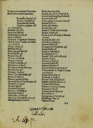  Marchesinus Johannes : Mammotrectus super bibliam.  - Asta Libri, Grafica - Libreria Antiquaria Gonnelli - Casa d'Aste - Gonnelli Casa d'Aste