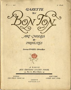 Gazette du Bon Ton. Art  - Modes & Frivolités. Paris, Vogel edit. N° 2, 1920.  - Asta Libri, Grafica - Libreria Antiquaria Gonnelli - Casa d'Aste - Gonnelli Casa d'Aste