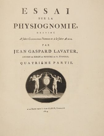  Lavater Johann Caspar : Essai sur la physiognomonie...Première partie (-quatrieme).  - Asta Libri, Grafica - Libreria Antiquaria Gonnelli - Casa d'Aste - Gonnelli Casa d'Aste