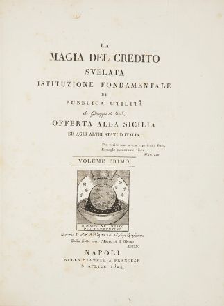  Welz Giuseppe (de) : La magia del credito svelata istituzione fondamentale di pubblica utilità.  Francesco Fuoco  - Asta Libri, Grafica - Libreria Antiquaria Gonnelli - Casa d'Aste - Gonnelli Casa d'Aste