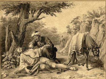  Germano (o Armando) Prosdocimi : Il buon Samaritano.  - Asta Libri, Grafica - Libreria Antiquaria Gonnelli - Casa d'Aste - Gonnelli Casa d'Aste