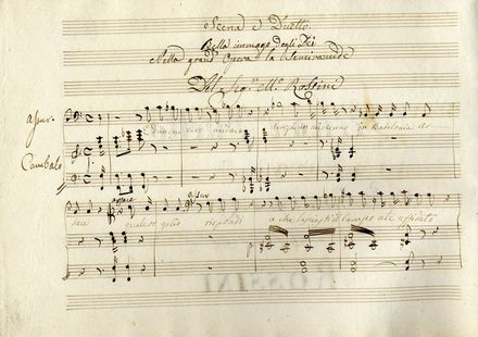  Rossini Gioachino : Scena e Duetto / Bell'imago degli Dei / Nella Grand'Opera La Semiramide. Musica, Musica, Teatro, Spettacolo  - Auction Books, Prints and Drawings - Libreria Antiquaria Gonnelli - Casa d'Aste - Gonnelli Casa d'Aste