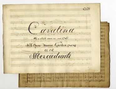  Mercadante Saverio : Sinfonia nella Nitocri. Musica, Musica, Teatro, Spettacolo  Gioachino Rossini  (1792 - 1868)  - Auction Books, Prints and Drawings - Libreria Antiquaria Gonnelli - Casa d'Aste - Gonnelli Casa d'Aste