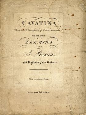 Rossini Gioachino : Canzone e Romanza  - Asta Libri, Grafica - Libreria Antiquaria Gonnelli - Casa d'Aste - Gonnelli Casa d'Aste
