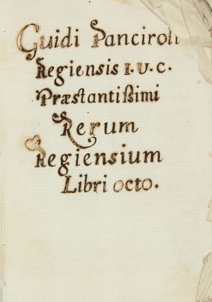  Panciroli Guido : Rerum Regiensium Libri octo.  - Asta Libri, Grafica - Libreria Antiquaria Gonnelli - Casa d'Aste - Gonnelli Casa d'Aste