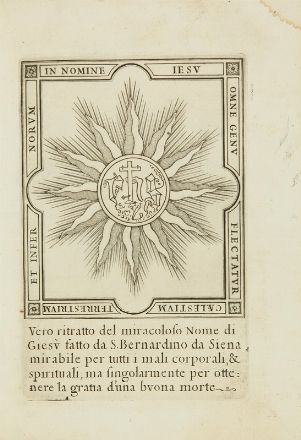  Cestoni Domenico : Iesus Maria. I nomi di Giesù, e di Maria sono i due gran luminari del mistico cielo di chiesa santa. Opera ridotta in venticinque Capitoli...  - Asta Libri, Grafica - Libreria Antiquaria Gonnelli - Casa d'Aste - Gonnelli Casa d'Aste