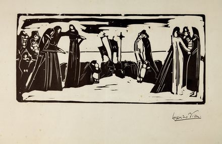  Lorenzo Viani  (Viareggio, 1882 - Ostia, 1936) : La benedizione dei morti del mare.  - Asta Libri, Grafica - Libreria Antiquaria Gonnelli - Casa d'Aste - Gonnelli Casa d'Aste