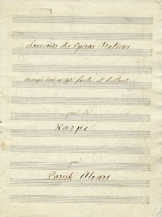  Parish Alvars Elias : Grande / Fantasie [?] / sur / L'Opera Moise de Rossini / [?] Op. 58.  - Asta Libri, Grafica - Libreria Antiquaria Gonnelli - Casa d'Aste - Gonnelli Casa d'Aste