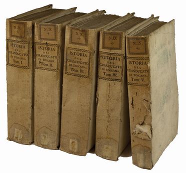  Galluzzi Iacopo Riguccio : Istoria del granducato di Toscana sotto il governo della casa Medici... Tomo primo (-quinto). Storia locale, Scienze politiche, Storia, Diritto e Politica, Storia, Diritto e Politica  - Auction Books, Prints and Drawings - Libreria Antiquaria Gonnelli - Casa d'Aste - Gonnelli Casa d'Aste