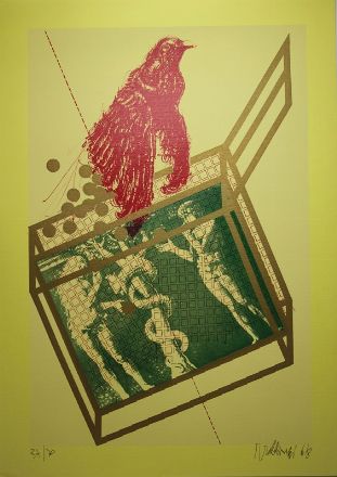  Valeriano Trubbiani  (Macerata, 1937) : Stormo organizzato. 12 litografie originali [...] presentate da Enrico Crispolti.  - Asta Libri, Grafica - Libreria Antiquaria Gonnelli - Casa d'Aste - Gonnelli Casa d'Aste