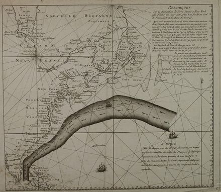  Folger Timothy : Remarques sur la navigation de terre-neuve a New York...  Georges Louis Le Rouge  (Hannover, 1712 - Parigi, ), Guillaume De L'Isle  (Parigi,, 1675 - 1726, )  - Asta Libri, Grafica - Libreria Antiquaria Gonnelli - Casa d'Aste - Gonnelli Casa d'Aste