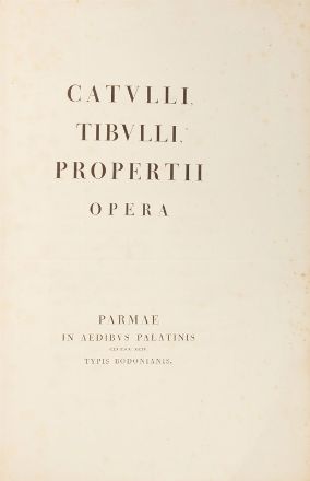  Catullus Gaius Valerius : Opera. Letteratura classica, Letteratura  - Auction Books, Prints and Drawings - Libreria Antiquaria Gonnelli - Casa d'Aste - Gonnelli Casa d'Aste