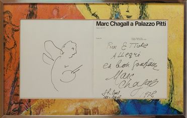  Marc Chagall  (Vitebsk, 1887 - St. Paul de  Vence, 1985) : Angioletto con dedica.  - Asta Grafica, Dipinti ed Oggetti d'Arte dal XV al XX secolo - Libreria Antiquaria Gonnelli - Casa d'Aste - Gonnelli Casa d'Aste