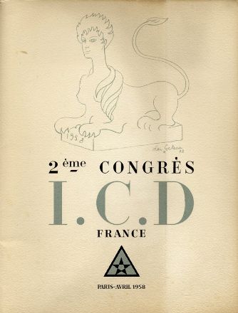  Jean Cocteau  (1889 - 1963) : 2me Congrs I.C.D. France (Internationale de la Coiffure)?.  - Asta Grafica, Dipinti ed Oggetti d'Arte dal XV al XX secolo - Libreria Antiquaria Gonnelli - Casa d'Aste - Gonnelli Casa d'Aste