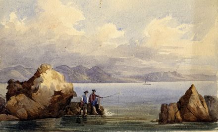 Veduta del golfo di Napoli.  - Auction Paintings, Prints, Drawings and Fine Art - Libreria Antiquaria Gonnelli - Casa d'Aste - Gonnelli Casa d'Aste