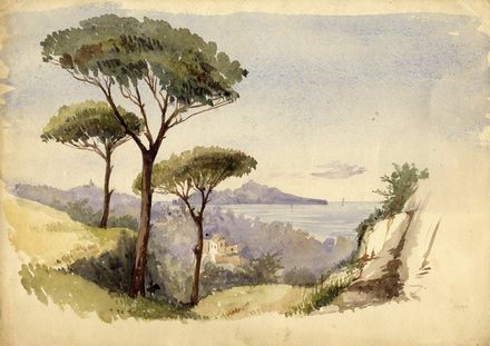 Veduta del golfo di Napoli.  - Auction Paintings, Prints, Drawings and Fine Art - Libreria Antiquaria Gonnelli - Casa d'Aste - Gonnelli Casa d'Aste