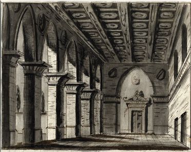  Antonio Basoli  (Castelguelfo, 1774 - Bologna, 1848) [cerchia di] : Due scenografie neoclassiche.  - Asta Grafica, Dipinti ed Oggetti d'Arte dal XV al XX secolo - Libreria Antiquaria Gonnelli - Casa d'Aste - Gonnelli Casa d'Aste