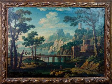  Alexander Grevenbroeck  (1670 - 1743) : Lotto di 2 paesaggi.  - Asta Grafica, Dipinti ed Oggetti d'Arte dal XV al XX secolo - Libreria Antiquaria Gonnelli - Casa d'Aste - Gonnelli Casa d'Aste