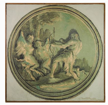  Giandomenico Tiepolo  (Venezia,, 1726 - 1804) : Lotto di 4 affreschi staccati appartenenti al ciclo con le Storie di Ercole dal Palazzo Valamarana-Franco (Vicenza).  - Asta Grafica, Dipinti ed Oggetti d'Arte dal XV al XX secolo - Libreria Antiquaria Gonnelli - Casa d'Aste - Gonnelli Casa d'Aste