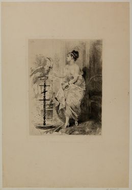  Émile Boilvin  (Metz, 1845 - 1899) : Agacerie.  - Asta Grafica, Dipinti ed Oggetti d'Arte dal XV al XX secolo - Libreria Antiquaria Gonnelli - Casa d'Aste - Gonnelli Casa d'Aste