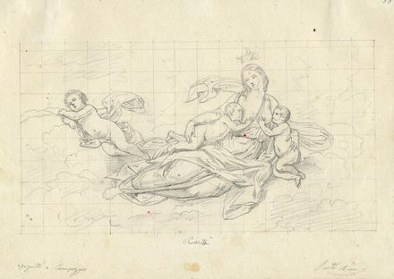  Sante Nucci  (Bologna, 1821 - 1896) : Carit. Venere con Cupido.  - Asta Grafica, Dipinti ed Oggetti d'Arte dal XV al XX secolo - Libreria Antiquaria Gonnelli - Casa d'Aste - Gonnelli Casa d'Aste