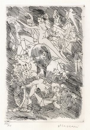  Bruno Saetti  (Bologna, 1902 - 1984) : Colloquio con l'angelo.  - Asta Grafica, Dipinti ed Oggetti d'Arte dal XV al XX secolo - Libreria Antiquaria Gonnelli - Casa d'Aste - Gonnelli Casa d'Aste