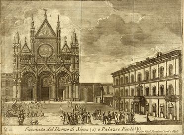  Silvestre Israel : Eglise de S. Dominique de Sienne, et des grands lavours pubblique.  Vincenzo Pazzini Carli  (1707 - 1769)  - Asta Grafica, Dipinti ed Oggetti d'Arte dal XV al XX secolo - Libreria Antiquaria Gonnelli - Casa d'Aste - Gonnelli Casa d'Aste