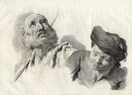  Marco Alvise Pitteri  (Venezia, 1702 - 1786) : Lotto di 2 incisioni da Studi di pittura, gi dissegnati da Giambattista Piazzetta...  Giovanni Battista Piazzetta  (Venezia, 1683 - 1754)  - Asta Grafica, Dipinti ed Oggetti d'Arte dal XV al XX secolo - Libreria Antiquaria Gonnelli - Casa d'Aste - Gonnelli Casa d'Aste