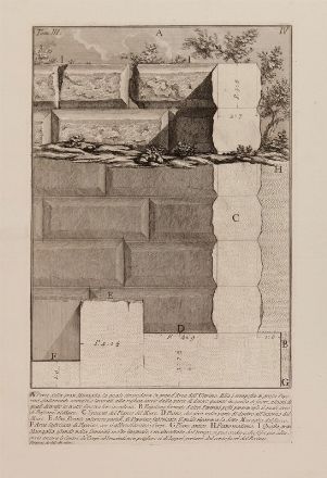  Giovanni Battista Piranesi  (Mogliano Veneto, 1720 - Roma, 1778) : Lotto di 5 tavole da Le antichit� romane. Tomo terzo contenente gli avanzi de' monumenti sepolcrali di Roma e dell'agro romano.  - Auction Paintings, Prints, Drawings and Fine Art - Libreria Antiquaria Gonnelli - Casa d'Aste - Gonnelli Casa d'Aste
