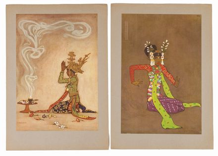  Kleen Tyra : Tempeldanser och musikinstrument på Bali.  - Asta Grafica, Dipinti ed Oggetti d'Arte dal XV al XX secolo - Libreria Antiquaria Gonnelli - Casa d'Aste - Gonnelli Casa d'Aste