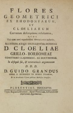  Grandi Guido : Flores geometrici...  - Asta Libri, manoscritti e autografi - Libreria Antiquaria Gonnelli - Casa d'Aste - Gonnelli Casa d'Aste