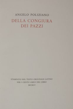  Poliziano Angelo : Della congiura dei Pazzi. Bodoni, Mardersteig, Libro d'Artista, Collezionismo e Bibiografia, Collezionismo e Bibiografia, Collezionismo e Bibiografia  Renato Guttuso  (Bagheria, 1911 - Roma, 1987)  - Auction BOOKS, MANUSCRIPTS AND AUTOGRAPHS - Libreria Antiquaria Gonnelli - Casa d'Aste - Gonnelli Casa d'Aste