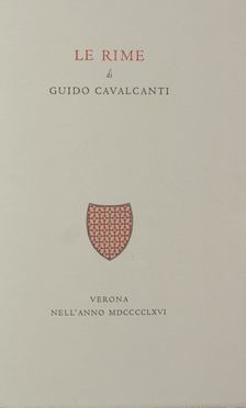  Cavalcanti Guido : Le Rime.  - Asta Libri, manoscritti e autografi - Libreria Antiquaria Gonnelli - Casa d'Aste - Gonnelli Casa d'Aste