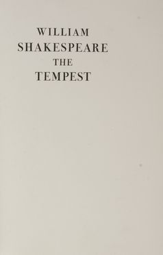  Shakespeare William : The Tempest.  - Asta Libri, manoscritti e autografi - Libreria Antiquaria Gonnelli - Casa d'Aste - Gonnelli Casa d'Aste