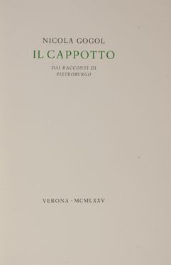  Gogol Nikolaj Vasilevic : The Overcoat. From the Tales of Petersburg.  Pietro Annigoni  (Milano, 1910 - Firenze, 1988)  - Asta Libri, manoscritti e autografi - Libreria Antiquaria Gonnelli - Casa d'Aste - Gonnelli Casa d'Aste