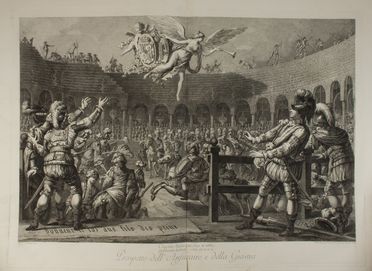 Descrizione delle feste celebrate in Parma l'anno 1769 per le Auguste Nozze di Sua Altezza Reale l'Infante Don Ferdinando colla Reale Arciduchessa Maria Amalia. Figurato, Feste - Folklore - Giochi - Sport, Collezionismo e Bibiografia  Giuseppe Patrini, Benigno Bossi  (Arcisate, 1727 - Parma, ), Ennemond Alexandre Petitot  (Lione, 1727 - Parma, 1801), Antonio Baratti, Giuliano Zuliani, Benigno Bossi  (Arcisate, 1727 - Parma, )  - Auction BOOKS, MANUSCRIPTS AND AUTOGRAPHS - Libreria Antiquaria Gonnelli - Casa d'Aste - Gonnelli Casa d'Aste