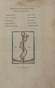 Isocrates : Nuper accurate recognitus, et auctus. Isocrates. Alcidamas. Gorgias. Aristides. Harpocration. Classici, Letteratura  - Auction BOOKS, MANUSCRIPTS AND AUTOGRAPHS - Libreria Antiquaria Gonnelli - Casa d'Aste - Gonnelli Casa d'Aste