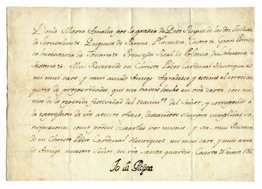  Carlo Borbone III - Re di Spagna, Maria Amalia di Sassonia - Regina delle Due Sicilie : 2 documenti, uno manoscritto e l'altro a stampa con indicazioni manoscritte, firmati con timbro 'Yo el Rey' e 'Io la Reijna'.  - Asta Libri, manoscritti e autografi - Libreria Antiquaria Gonnelli - Casa d'Aste - Gonnelli Casa d'Aste