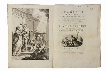  Saint-Lambert Jean Françoise (de) : Le stagioni, poema [...] pubblicato in occasione de' gloriosi sponsali dell'eccellenze loro il signor cavaliere Alvise Mocenigo e la nobildonna Polissena Contarini.  Gasparo Gozzi  - Asta Libri, manoscritti e autografi - Libreria Antiquaria Gonnelli - Casa d'Aste - Gonnelli Casa d'Aste