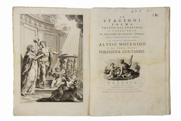  Saint-Lambert Jean Franoise (de) : Le stagioni, poema [...] pubblicato in occasione de' gloriosi sponsali dell'eccellenze loro il signor cavaliere Alvise Mocenigo e la nobildonna Polissena Contarini.  Gasparo Gozzi  - Asta Libri, manoscritti e autografi - Libreria Antiquaria Gonnelli - Casa d'Aste - Gonnelli Casa d'Aste