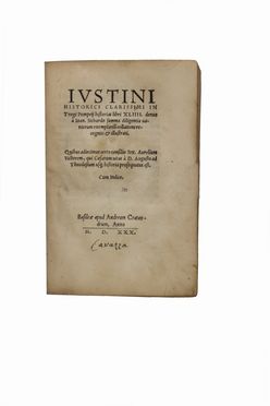  Iustinus Marcus Iunianus : In Trogi Pompeii historias libri XLIIII...  - Asta Libri, manoscritti e autografi - Libreria Antiquaria Gonnelli - Casa d'Aste - Gonnelli Casa d'Aste