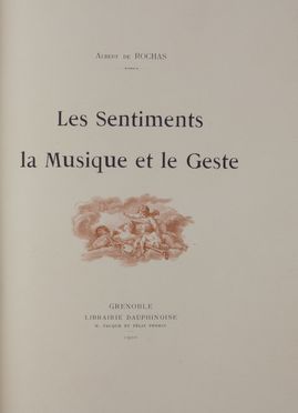  Rochas Albert de : Les sentiments, la musique et le geste. Libro d'Artista, Collezionismo e Bibiografia  Alphonse Mucha  (Ivan?ice, 1860 - Praga, 1939)  - Auction BOOKS, MANUSCRIPTS AND AUTOGRAPHS - Libreria Antiquaria Gonnelli - Casa d'Aste - Gonnelli Casa d'Aste