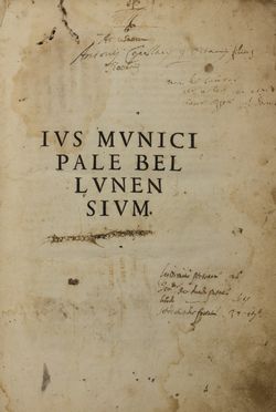 Ius municipale bellunensium.  - Asta Libri, manoscritti e autografi - Libreria Antiquaria Gonnelli - Casa d'Aste - Gonnelli Casa d'Aste