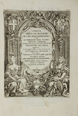 Volume che contiene gli Statuti della sacra religione Gerosolimitana; le Ordinazioni dell'ultimo Capitolo...  - Asta Libri, manoscritti e autografi - Libreria Antiquaria Gonnelli - Casa d'Aste - Gonnelli Casa d'Aste