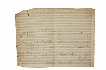  Pacini Giovanni Andrea : Schizzo musicale autografo firmato dall'opera 'La fidanzata corsa' (?).  - Asta Libri, manoscritti e autografi - Libreria Antiquaria Gonnelli - Casa d'Aste - Gonnelli Casa d'Aste