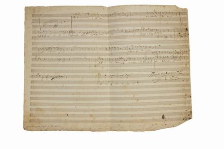 Pacini Giovanni Andrea : Schizzo musicale autografo firmato dall'opera 'La fidanzata corsa' (?).  - Asta Libri, manoscritti e autografi - Libreria Antiquaria Gonnelli - Casa d'Aste - Gonnelli Casa d'Aste