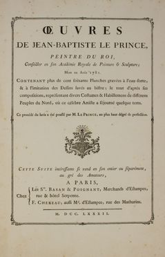  Le Prince Jean-Baptiste : Oeuvres [...] contenant plus de cent soixante planches grav�es � l'eau-forte. Figurato, Costume e moda, Collezionismo e Bibiografia, Arte  - Auction BOOKS, MANUSCRIPTS AND AUTOGRAPHS - Libreria Antiquaria Gonnelli - Casa d'Aste - Gonnelli Casa d'Aste
