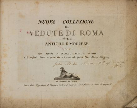  Piale Pietro : Nuova collezione di vedute di Roma antiche e moderne...  Giovanni Battista Piranesi  (Mogliano Veneto, 1720 - Roma, 1778), Antonio Acquaroni  - Auction BOOKS, MANUSCRIPTS AND AUTOGRAPHS - Libreria Antiquaria Gonnelli - Casa d'Aste - Gonnelli Casa d'Aste