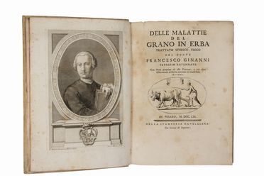  Ginanni Francesco : Delle malattie del grano in erba, trattato storico-fisico [...] con altre osservazioni di Storia naturale... Agricoltura, Scienze naturali, Scienze naturali  - Auction BOOKS, MANUSCRIPTS AND AUTOGRAPHS - Libreria Antiquaria Gonnelli - Casa d'Aste - Gonnelli Casa d'Aste